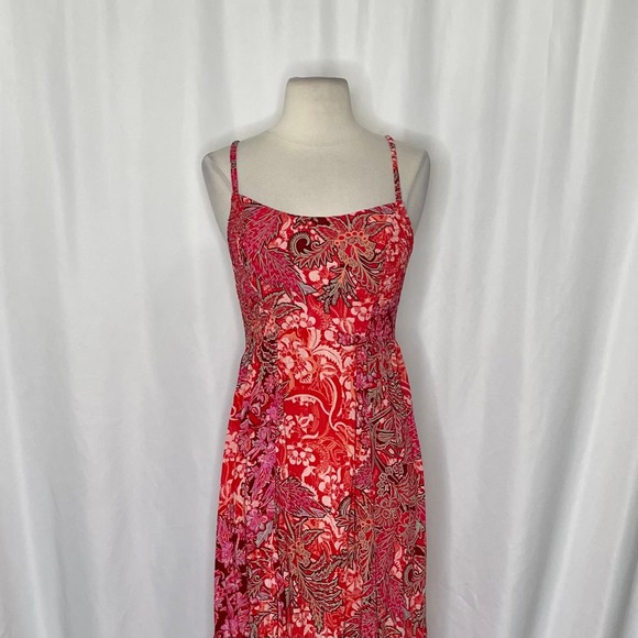 FREE PEOPLE Intimately Forever Yours Smocked Slip Dress Maxi Floral‎ Medium - Picture 4 of 16